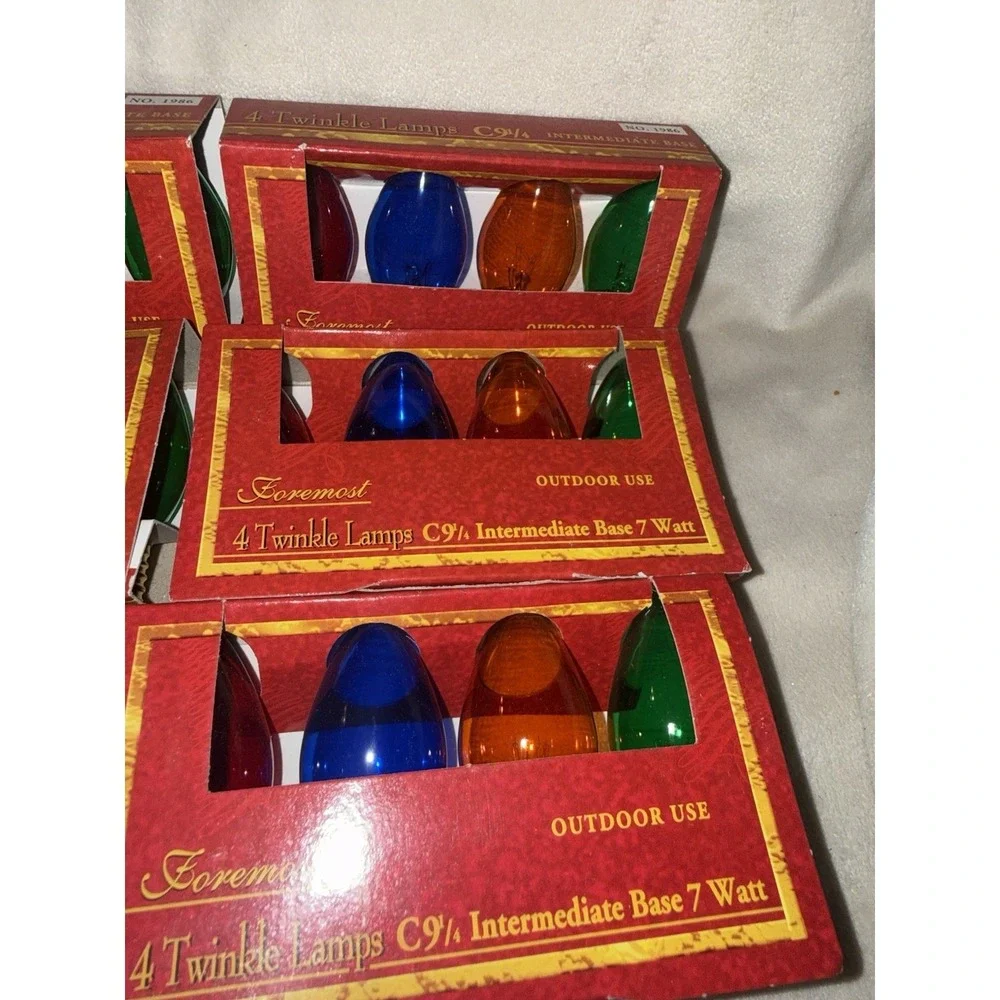24 Foremost Outdoor Christmas Bulbs C9 1/4 -7w New Vintage (6 Packs)